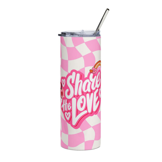 Sippin’ Love – 20oz Retro Pink Stainless Steel Tumbler